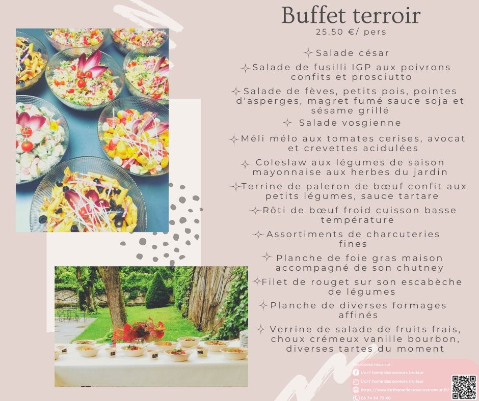 Buffet Terroir - 25.50 € /Personne
